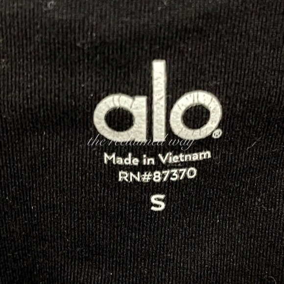 Alo Yoga White Illusion 4 Leggings Black White Geometric Workout Tights Small - Picture 9 of 10